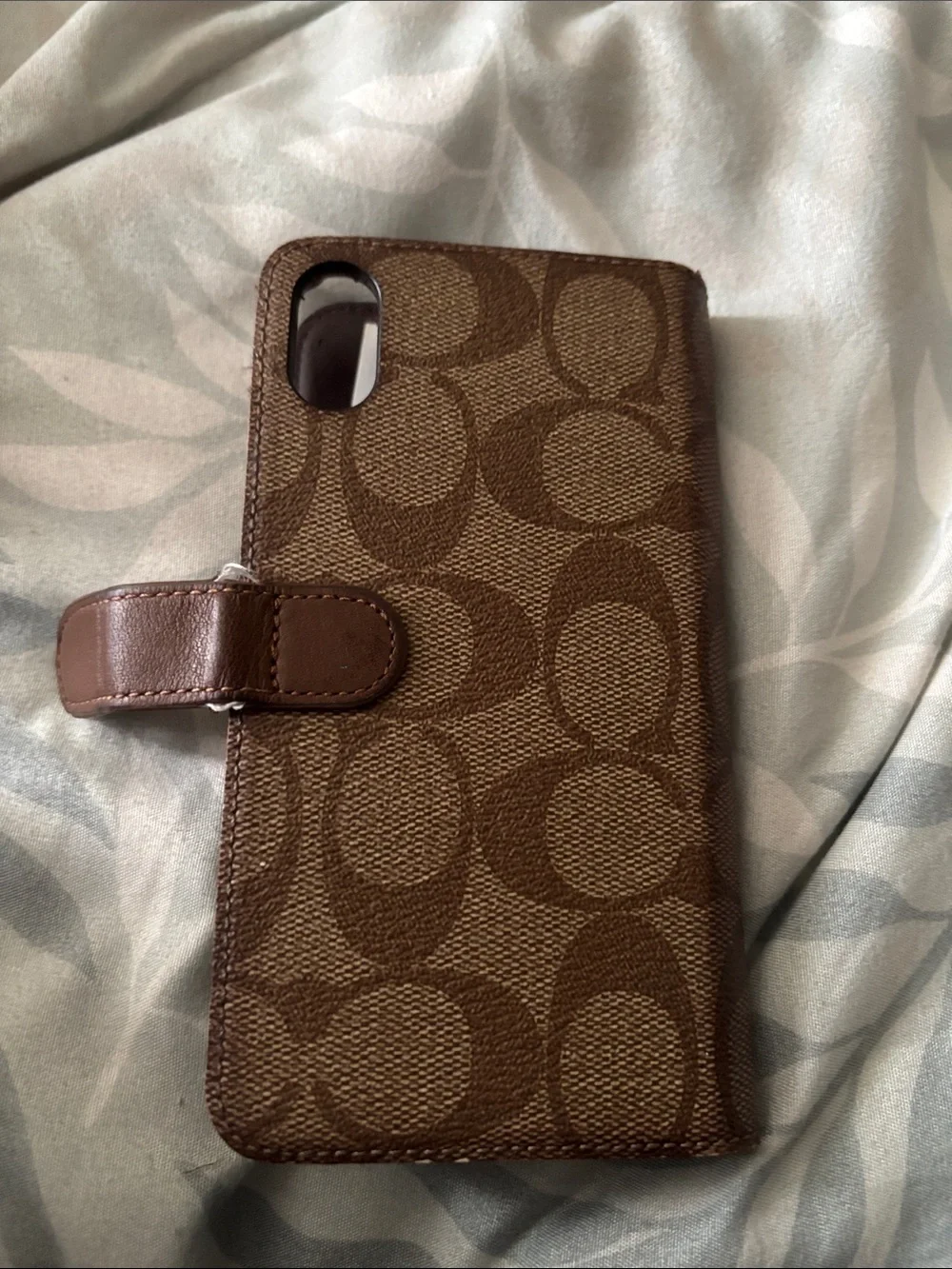 Coach Brown Signature Folio Phone Case